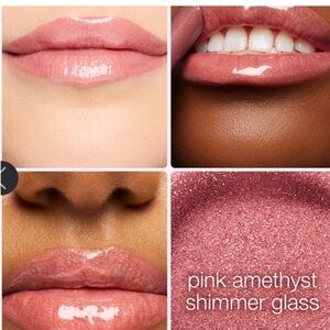 Pink amethyst shimmer glass Tarte maracuja juicy lip plump